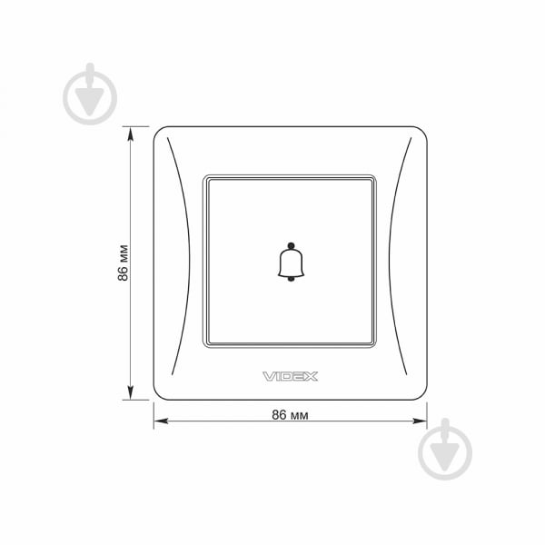 Кнопка звонка одноклавишный Videx Binera без подсветки серебряный шелк VF-BNDB1-SS - фото 4