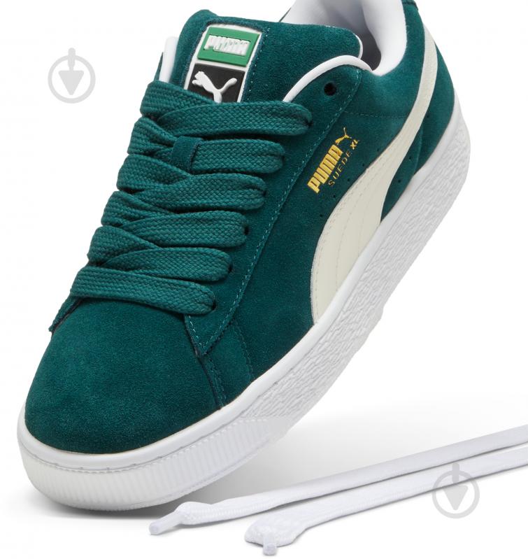 Кроссовки мужские демисезонные Puma SUEDE XL 39520521 р.44,5 зеленые - фото 4