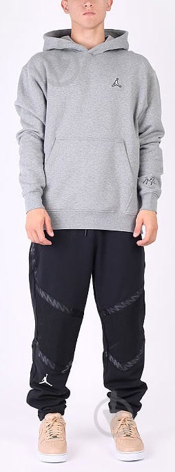 Худи Jordan M J ESS FLC PO HOODIE DA9818-091 р. M серый меланж - фото 14