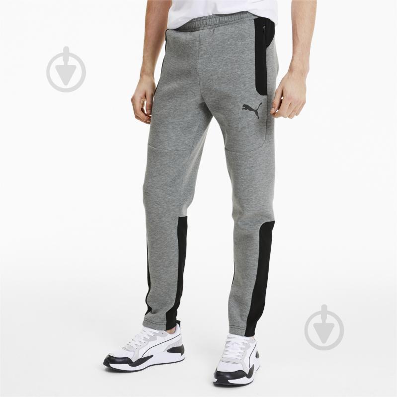 Штани Puma EVOSTRIPE Pants 58149603 р. M сірий - фото 1