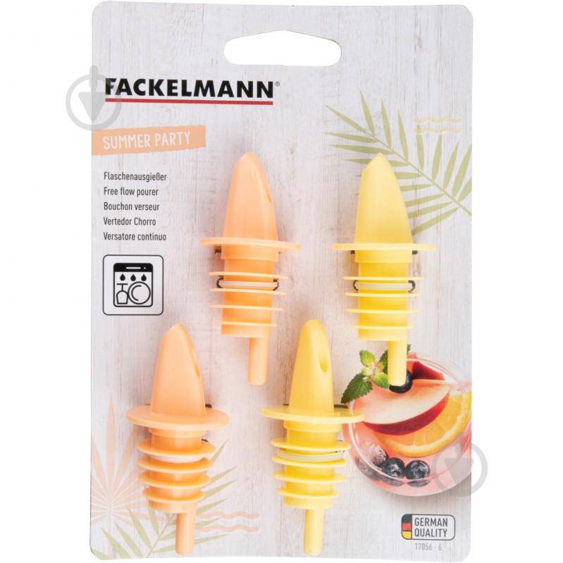 Набір дозаторів для пляшок Fackelmann 6,8 см 4 шт. 17056 - фото 1 Набір дозаторів для пляшок Fackelmann 6,8 см 4 шт. 17056 - фото 1