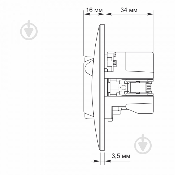 Розетка с заземлением Videx Binera IP20 серебряный шелк VF-BNSK1GU2-SS - фото 5