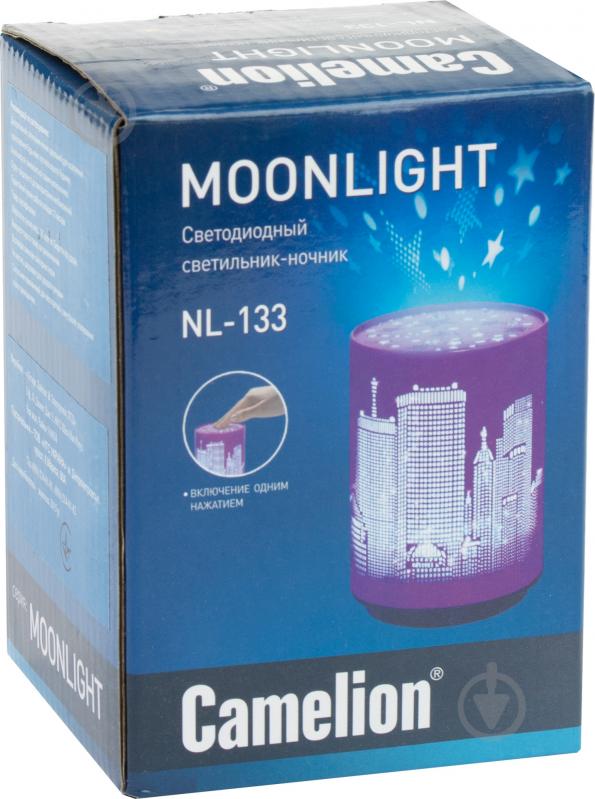 Ночник Camelion Город LED 0,1 Вт фиолетовый NL-133 - фото 2