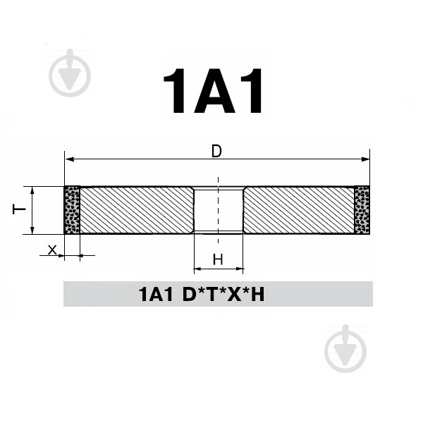 Чашка шліфувальна PDT 1А1 150х10х3х32 125/100 БАЗИС АС4 В2-01 0-0096 - фото 2