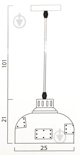 Підвіс Arte Lamp A6024SP-1BK 1x60 Вт E27 чорний Eurica - фото 4