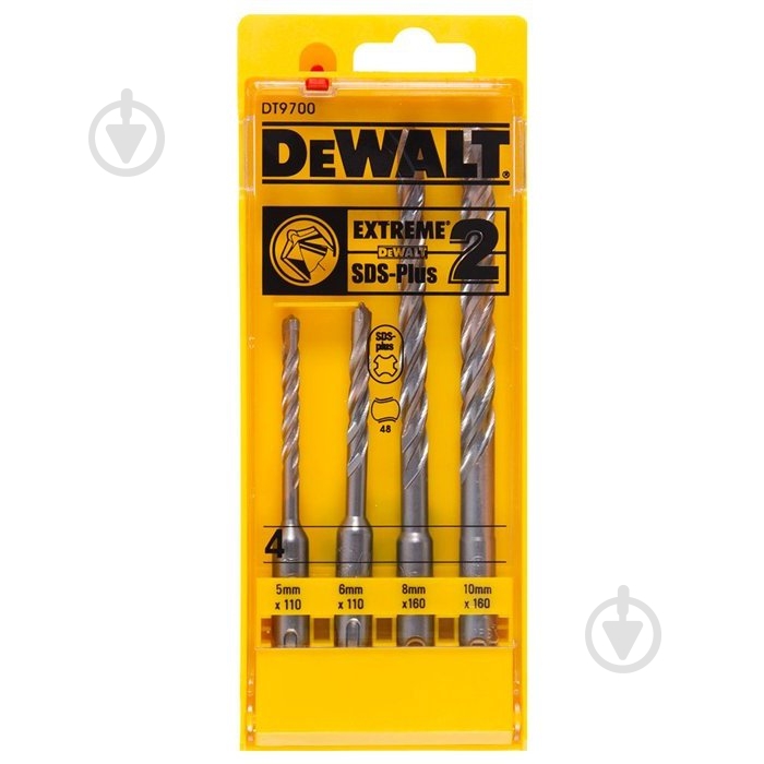Набор буров DeWalt SDS-plus 4 шт. DT9700 - фото 1