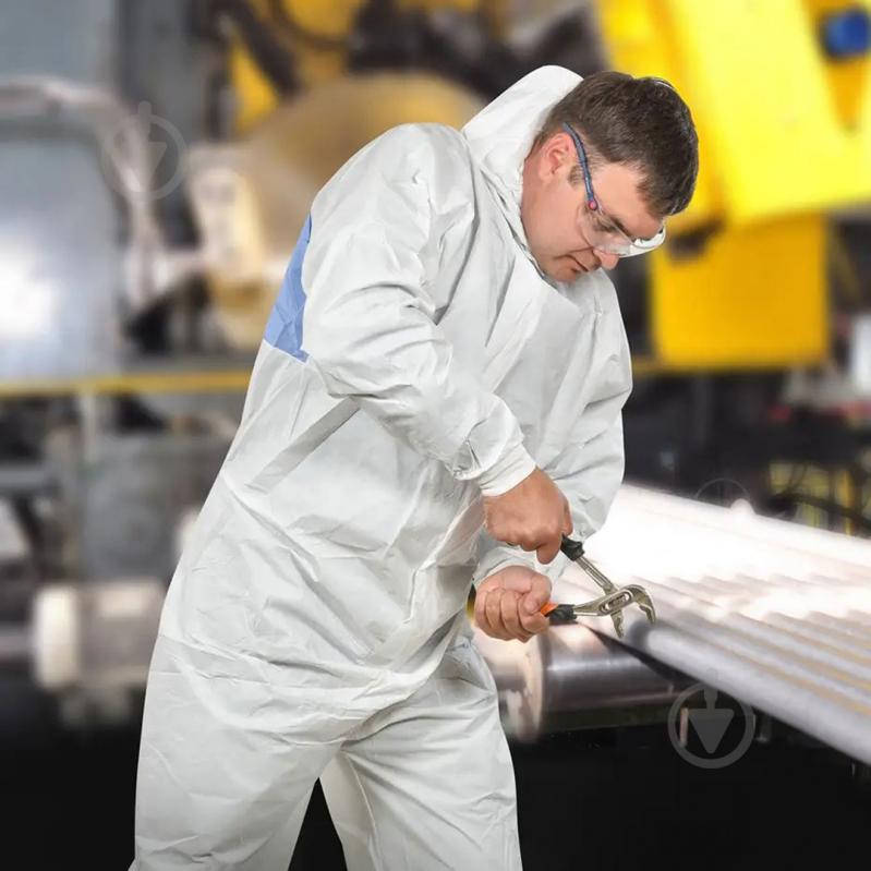 Комбінезон захисний BeSafe EXPERT (PP+microPE+SMS) р. M 6780 білий - фото 3