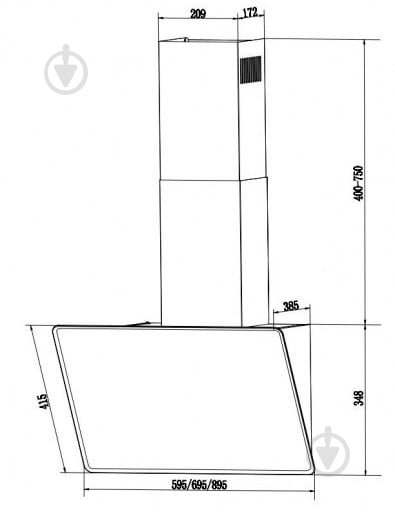 Вытяжка Interline FIESTA BK A 60 TC/GL/A - фото 7