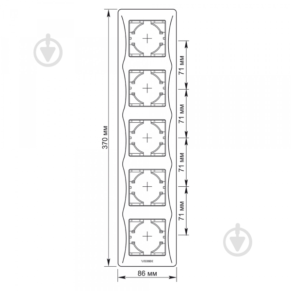 Рамка п'ятимісна Videx Binera вертикальна білий VF-BNFR5V-W - фото 2 Рамка п'ятимісна Videx Binera вертикальна білий VF-BNFR5V-W - фото 2