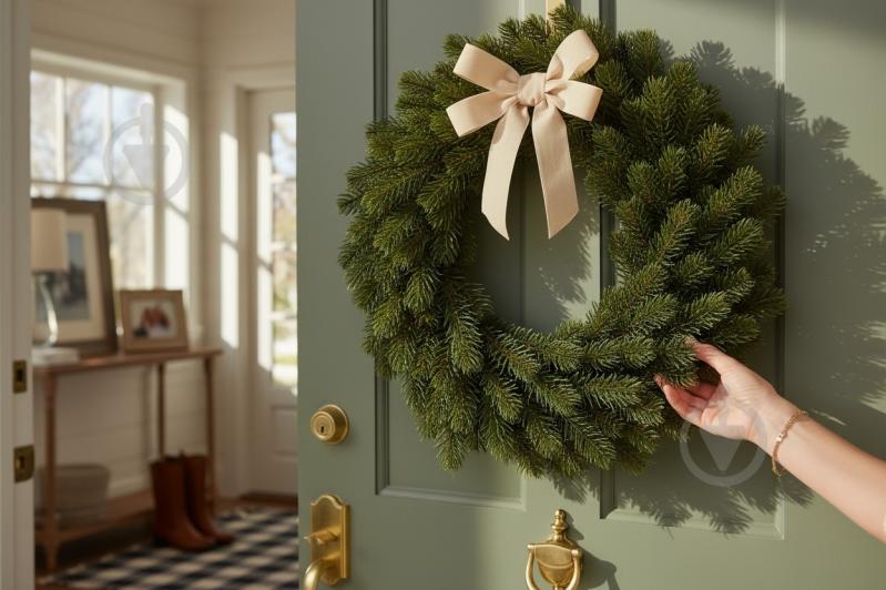 Венок из искусственной хвои Венок Рождественский d510 мм 8845 - фото 2 Венок из искусственной хвои Венок Рождественский d510 мм 8845 - фото 2