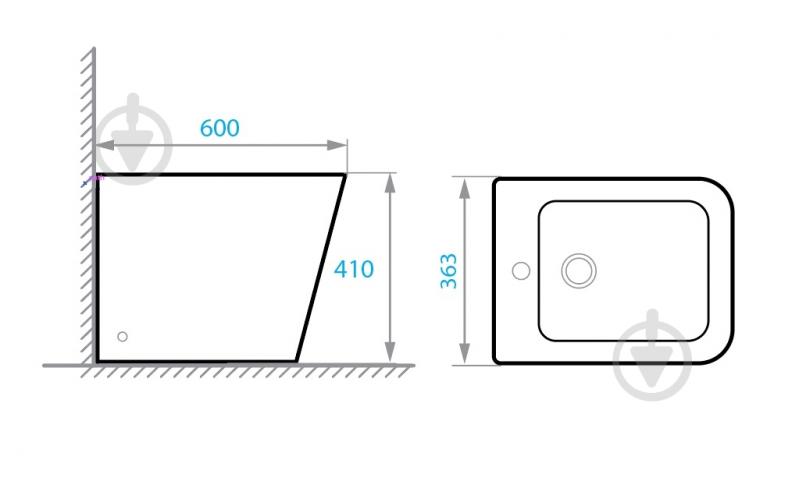 Биде Koller Pool KVADRO KR-0600-FS - фото 3