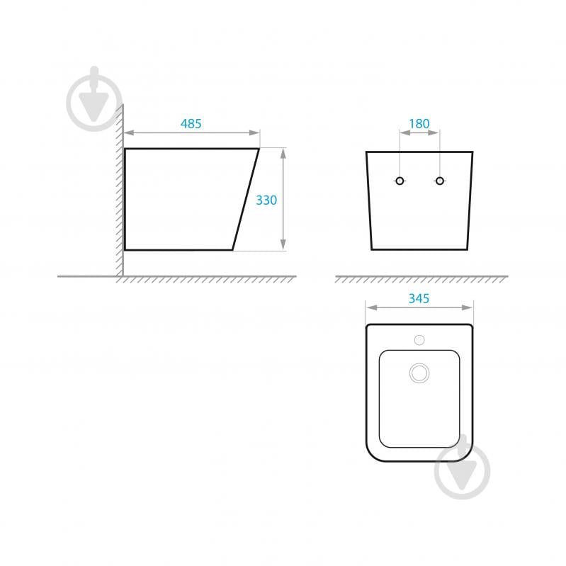 Биде подвесное Koller Pool KVADRO KR-0485-B - фото 4