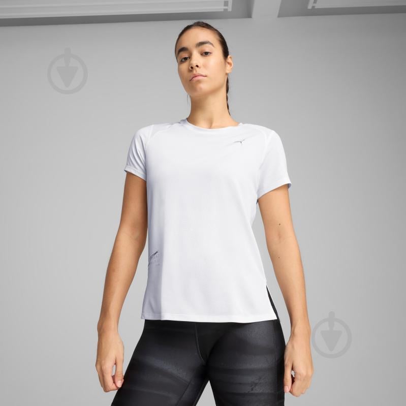 Футболка Puma W RUN GRAPHIC MESH TEE? 52665902 р.M белый - фото 3 Футболка Puma W RUN GRAPHIC MESH TEE? 52665902 р.M белый - фото 3