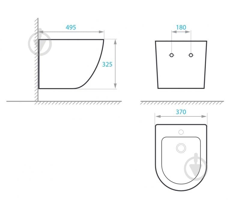 Биде подвесное Koller Pool ROUND RN-0495-B - фото 2