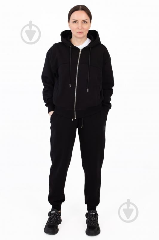 Джемпер BAVOVNA ESS FZ HOODIE FT BVNW109-010 р.S черный - фото 4