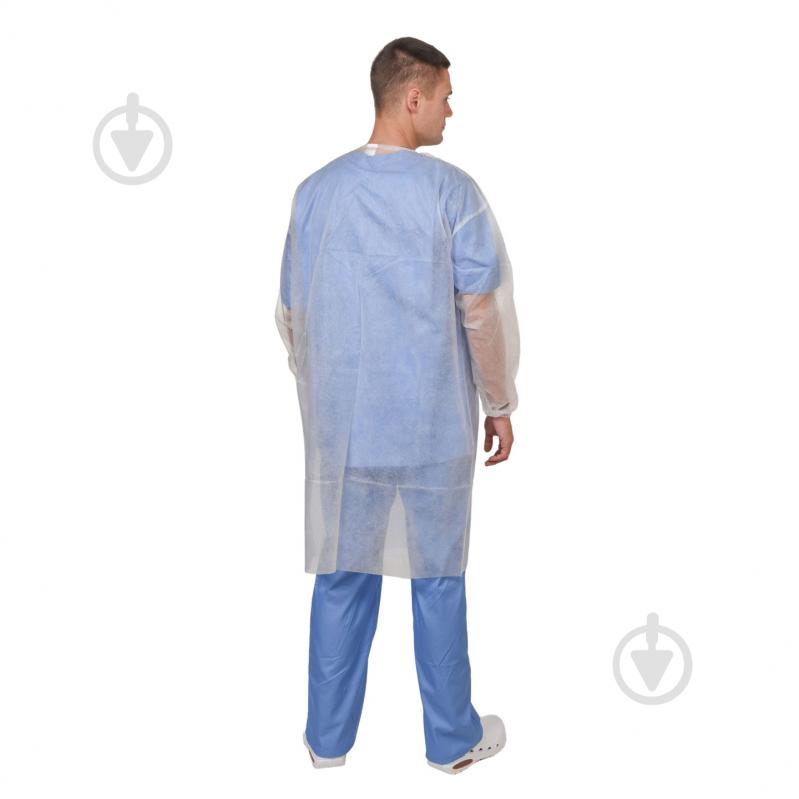 Халат полипропиленовый BeSafe на застежке-липучке р. 3XL рост 3-4 14785 белый - фото 3 Халат полипропиленовый BeSafe на застежке-липучке р. 3XL рост 3-4 14785 белый - фото 3