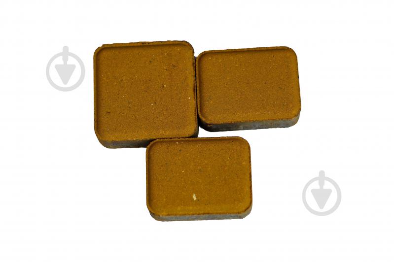 Тротуарная плитка МОНОЛИТ Старый город (прессованная) 80 мм желтый - фото 1