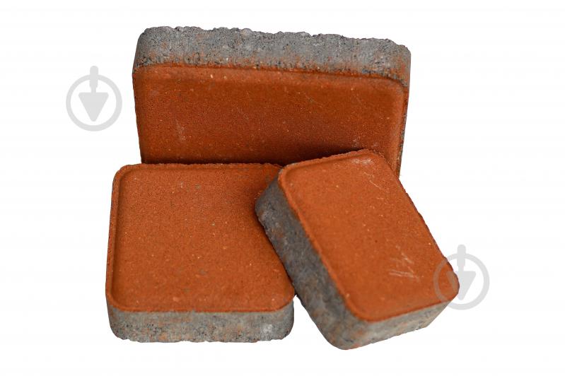 Тротуарная плитка МОНОЛИТ Старый город (прессованная) 80 мм оранжевый - фото 1