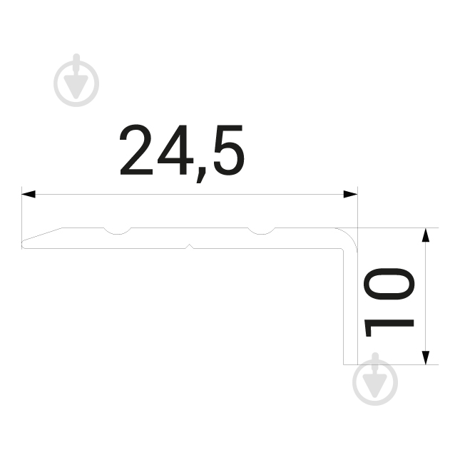 Лестничный профиль рифленый Braz Line 24,5х10х2700 мм серебро BLB-5301-10-0115-З.27 - фото 4