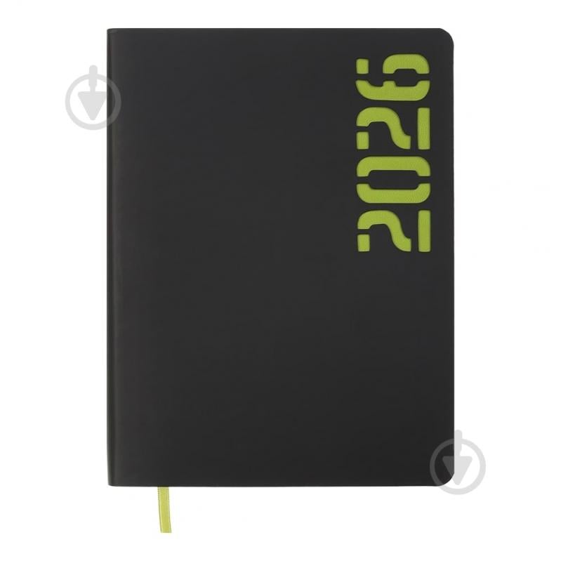 Дневник датированный Neon A5 Buromax A5 2026 BM.21153-08 черный с желтым - фото 1