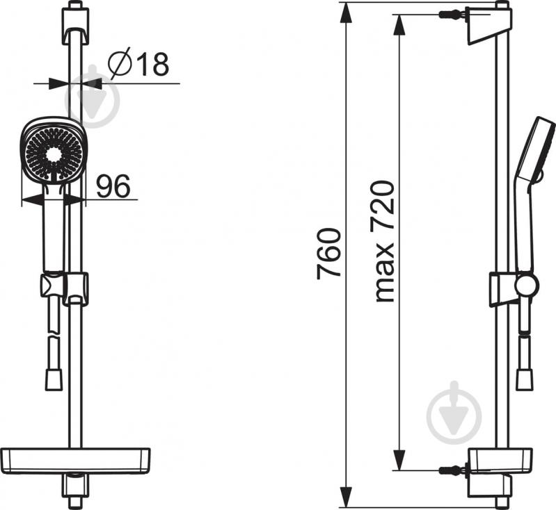 Душевой гарнитур Oras Apollo Style 554 - фото 2 Душевой гарнитур Oras Apollo Style 554 - фото 2