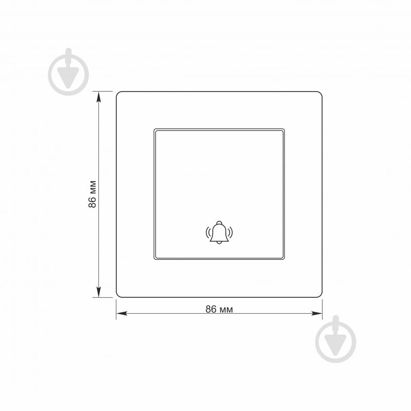 Кнопка дзвінка одноклавішний TITANUM без підсвітки білий TF-ST-DB1-W - фото 4