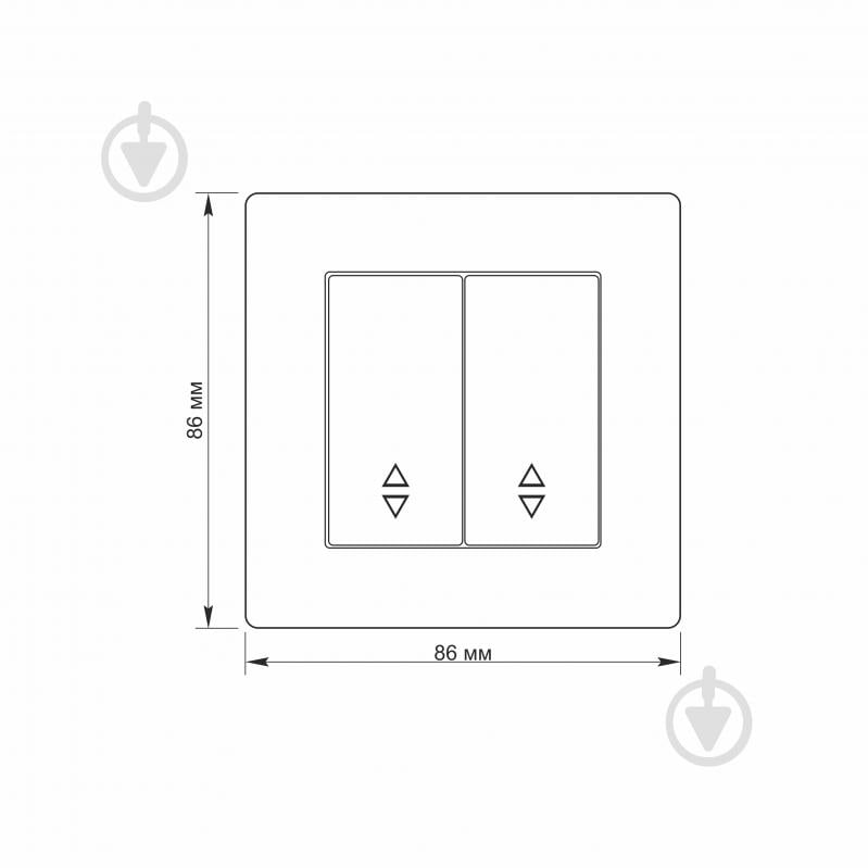 Вимикач прохідний двоклавішний TITANUM без підсвітки білий TF-ST-SW2P-W - фото 4