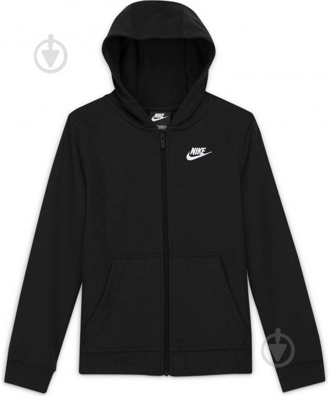 Толстовка Nike B FT CLUB FZ DD1698-010 р.S черный - фото 1