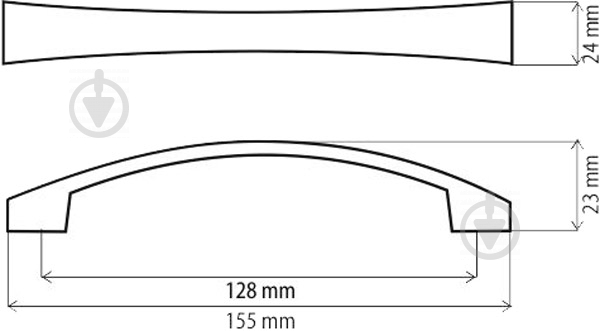 Меблева ручка скоба DC DN 54 G2 128 мм хром - фото 4