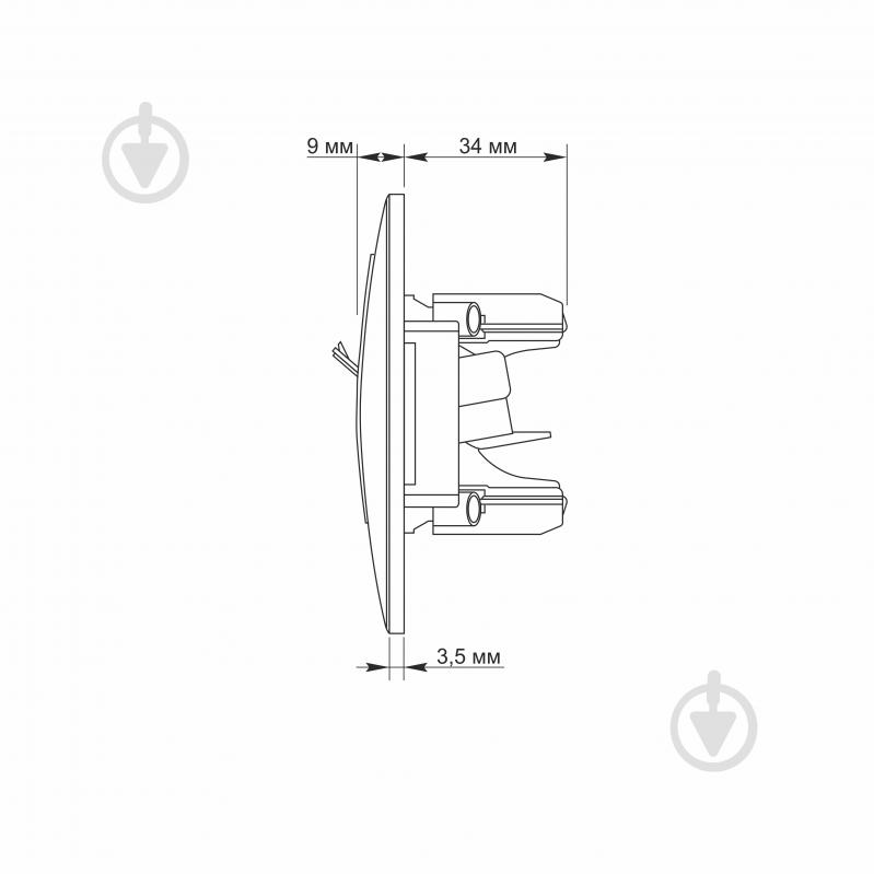 Розетка оконечная с заземлением Videx Binera TITANUM STANDARD IP20 белый ТF-ST-SK1PC-W - фото 5