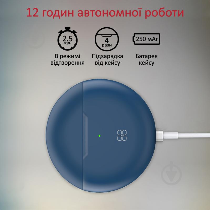 Наушники Promate Charisma-2 Bluetooth 5 blue (charisma-2.blue) - фото 3 Наушники Promate Charisma-2 Bluetooth 5 blue (charisma-2.blue) - фото 3