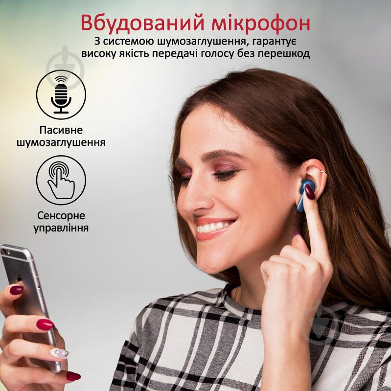Наушники Promate Charisma-2 Bluetooth 5 blue (charisma-2.blue) - фото 5 Наушники Promate Charisma-2 Bluetooth 5 blue (charisma-2.blue) - фото 5