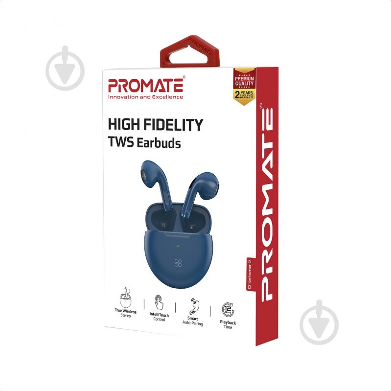 Наушники Promate Charisma-2 Bluetooth 5 blue (charisma-2.blue) - фото 7 Наушники Promate Charisma-2 Bluetooth 5 blue (charisma-2.blue) - фото 7