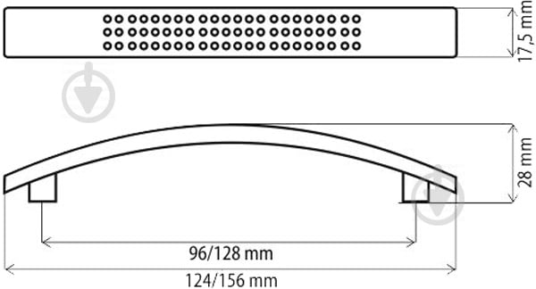 Мебельная ручка скоба DC DN 87 G2 128 мм хром - фото 4