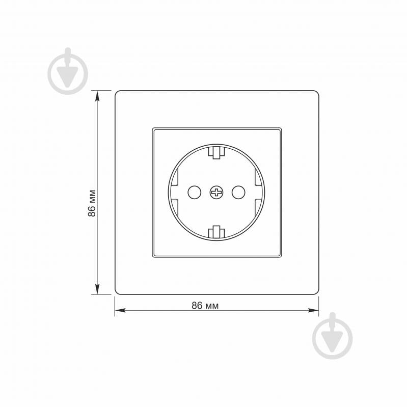 Розетка кінцева із заземленням Videx Binera TITANUM STANDARD IP20 білий TF-ST-SK1G-W - фото 4