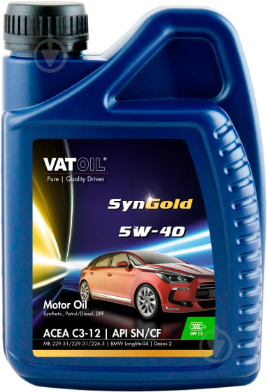 Моторне мастило VATOIL SynGold 5W-40 1 л (50010) - фото 1