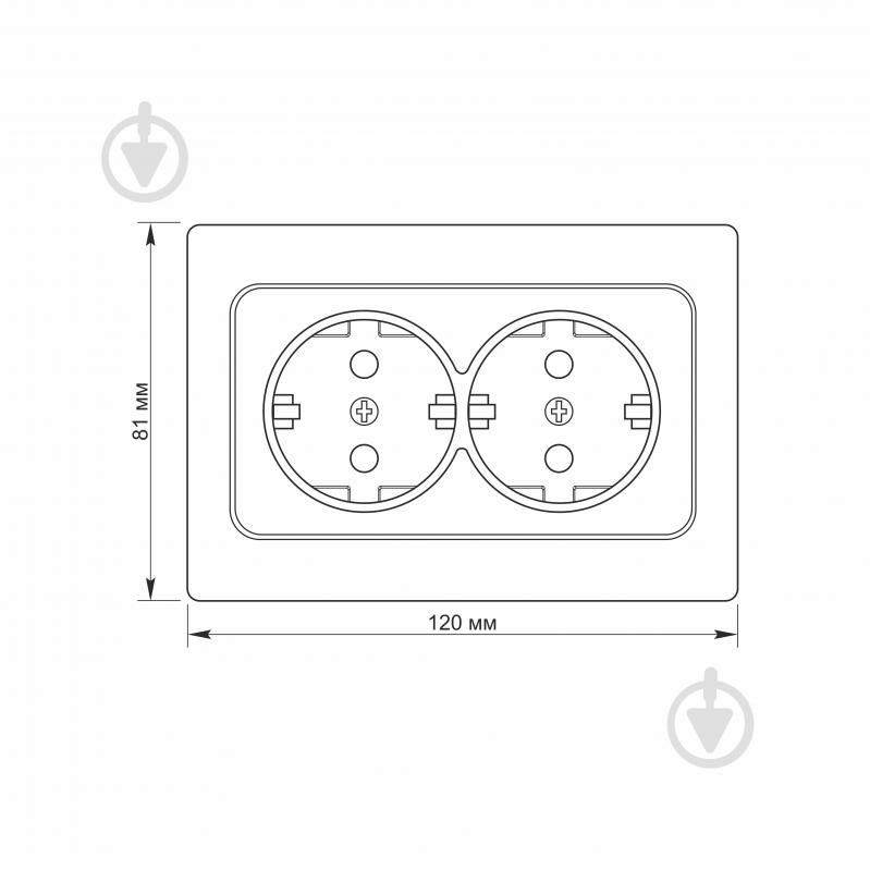 Розетка двойная с заземлением IP20 белый TF-ST-SK2G-W - фото 4