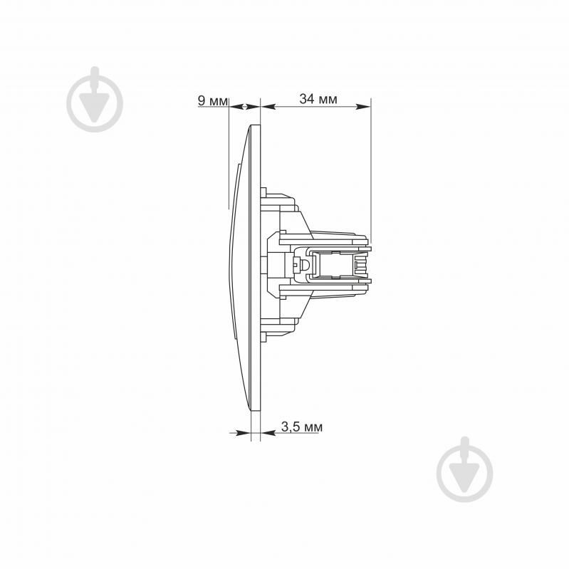 Розетка TV кінцева без заземлення TITANUM STANDARD IP20 білий TF-ST-SK1TV-W - фото 5