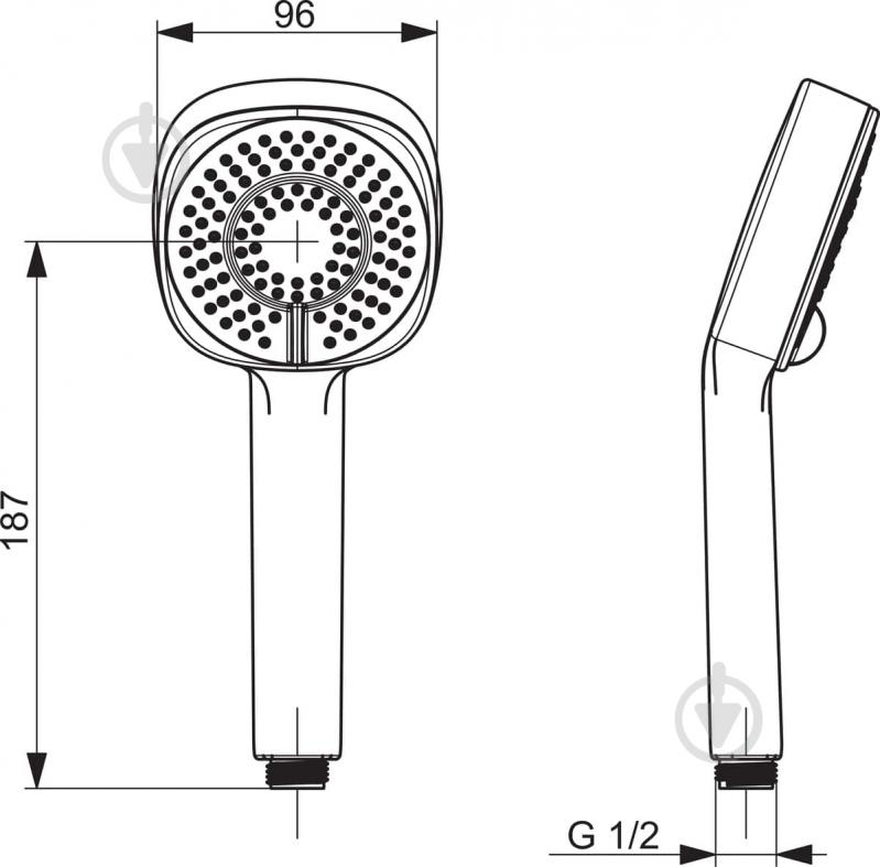 Ручной душ Oras Apollo Style 253022 - фото 2