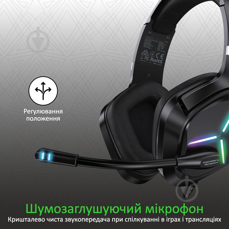 Наушники Vertux Blitz 7.1 USB black (blitz.black) - фото 3