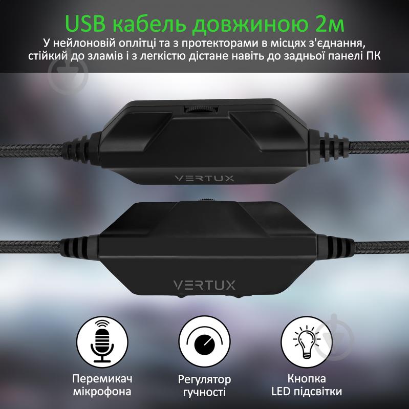 Наушники Vertux Blitz 7.1 USB black (blitz.black) - фото 4