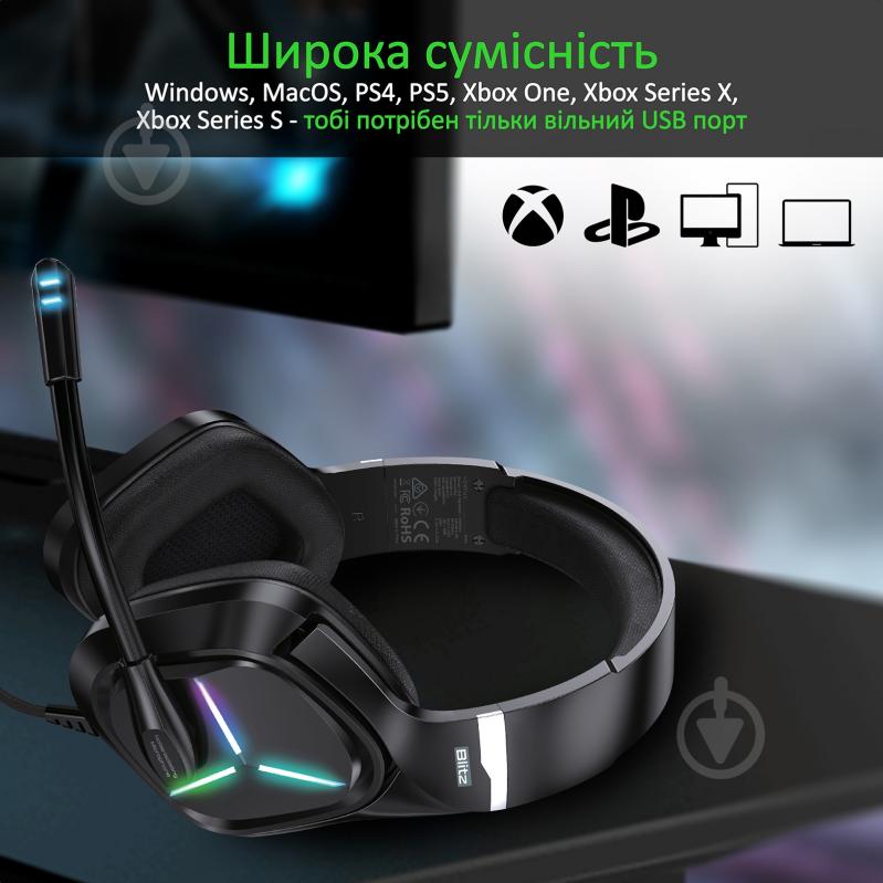 Наушники Vertux Blitz 7.1 USB black (blitz.black) - фото 5