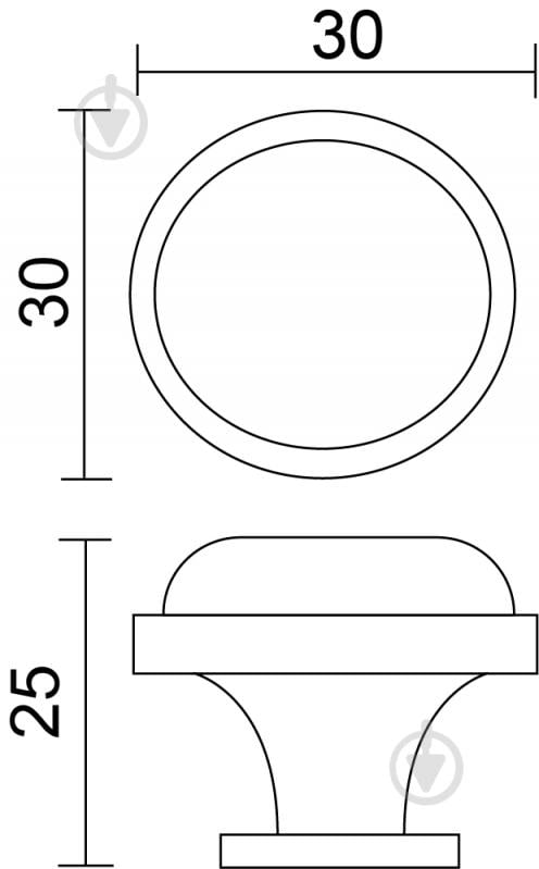 Мебельная ручка кнопка DC DG 197 AB/MLK бронза - фото 2