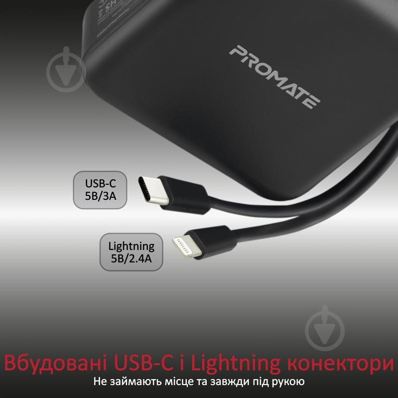 Повербанк Promate 15000 mAh (powerpack-pd20.black) - фото 5