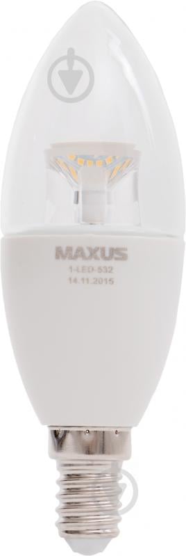 Лампа світлодіодна Maxus CL-C C37 6 Вт E14 4100 К 220 В прозора 1-LED-532 - фото 1