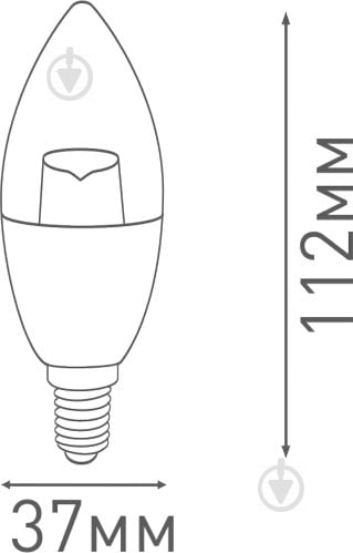 Лампа світлодіодна Maxus CL-C C37 6 Вт E14 4100 К 220 В прозора 1-LED-532 - фото 3