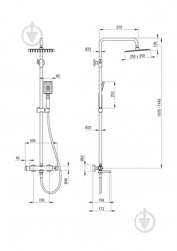 Душевая система Deante NAC 01HT - фото 3