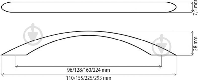 Мебельная ручка скоба DC DP 81 G3 128 мм золотой - фото 2