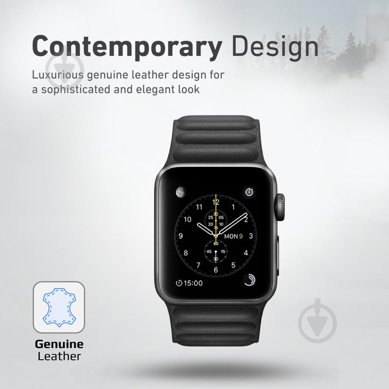 Ремінець Promate Maglet-40 для Apple Watch 38-40 мм 1/2/3/4/5/6/SE black maglet-40.black - фото 2