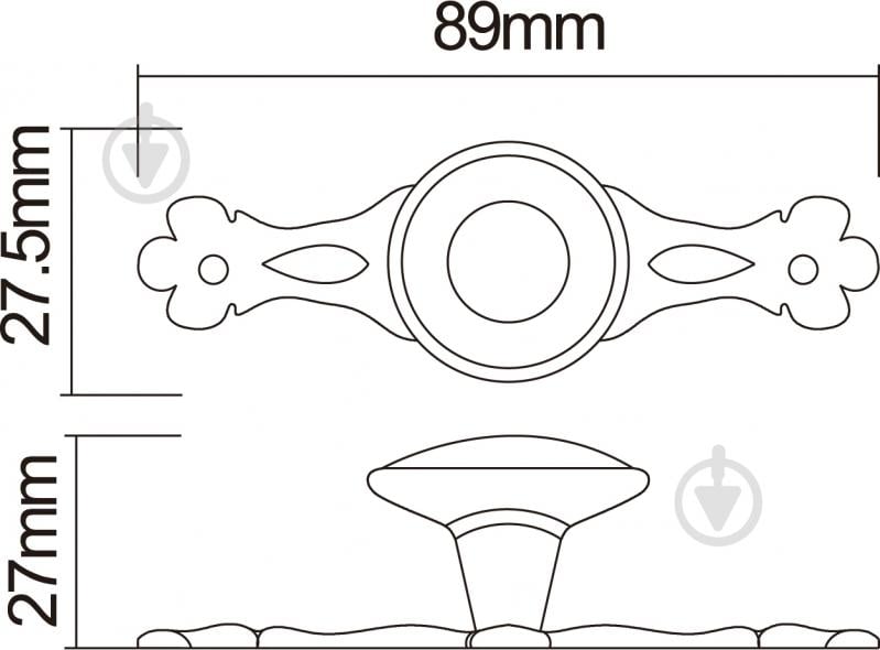 Мебельная ручка накладная DC DGG 36 DSD 36 G4 старая бронза - фото 3